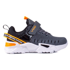 Deportivas de niño Vico con inserciones de neón gris