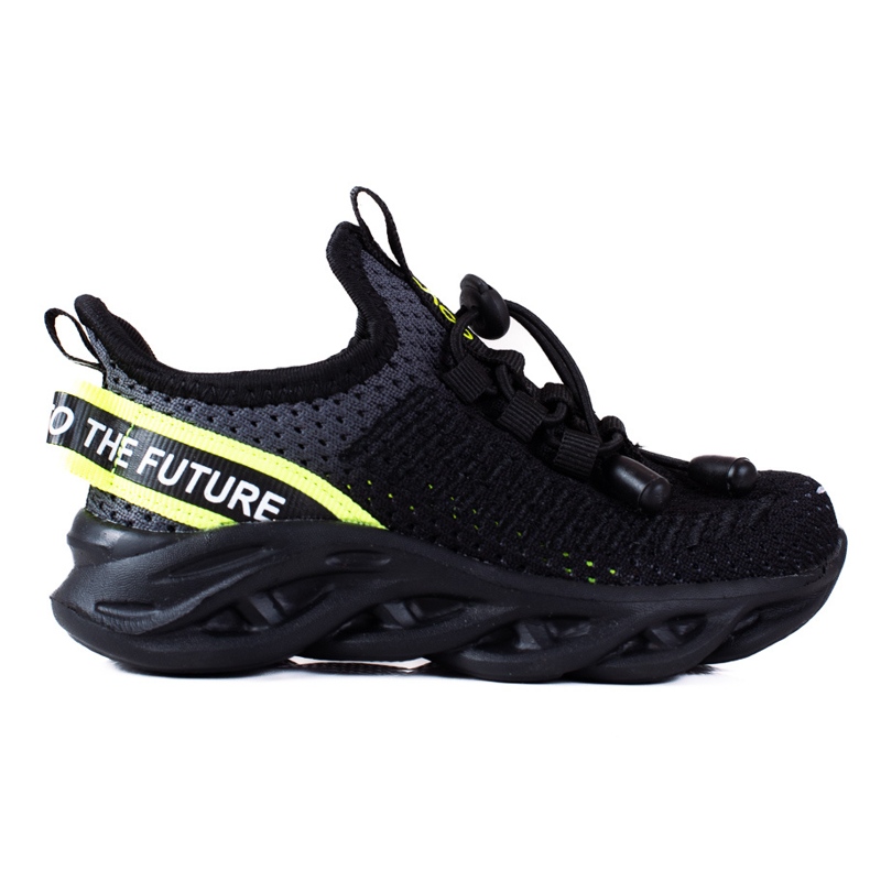 Deportivas infantiles Vico, material bicolor negro gris