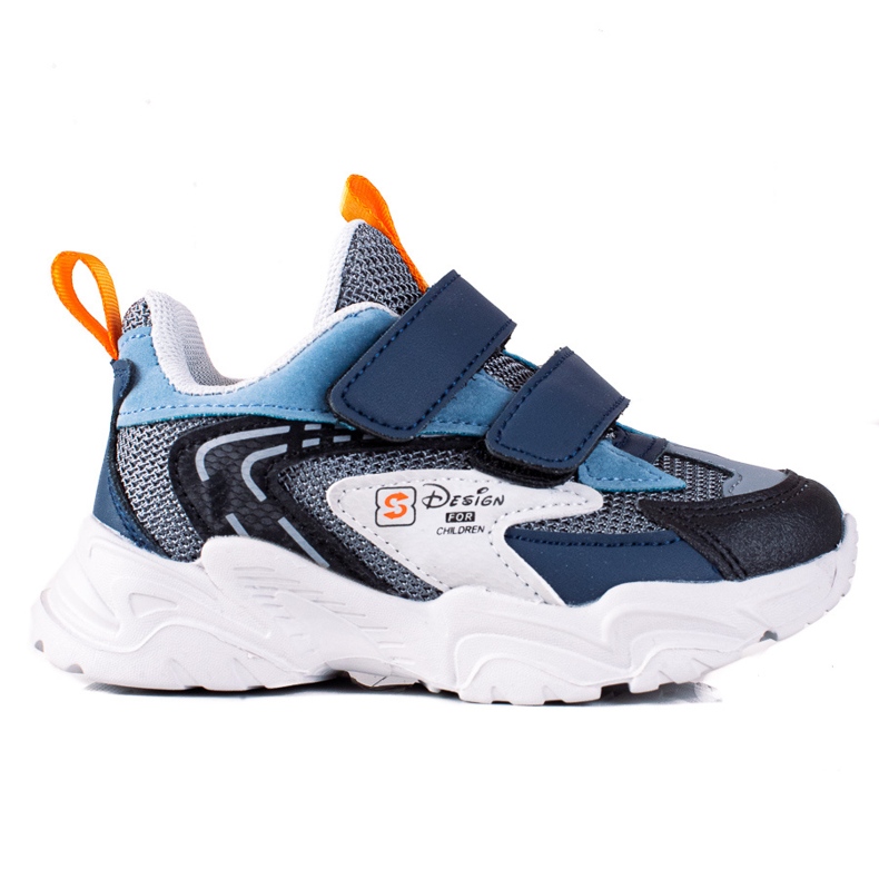 Zapatillas de deporte Shelovet para niños con suela gruesa gris. azul