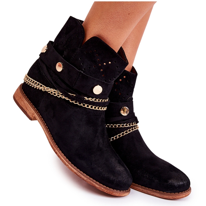 WS1 Botas Ante Cuña Oculta Verine Negro