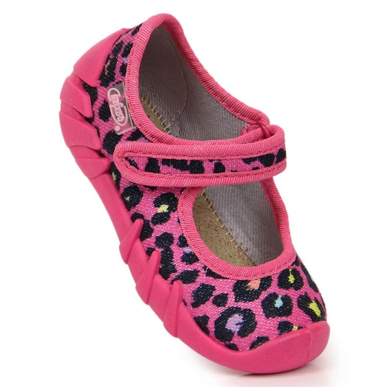 Befado Jr BEF1G zapatillas velcro leopardo rosa rosado
