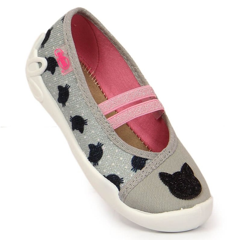 Zapatillas con goma con resbalón de gato en Befado Jr BEF4D gris