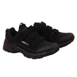 American Club W AM838B zapatos de trekking negros y azules con velcros