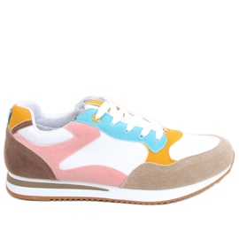 Deportivas mujer Pokki Caqui blanco rosado amarillo