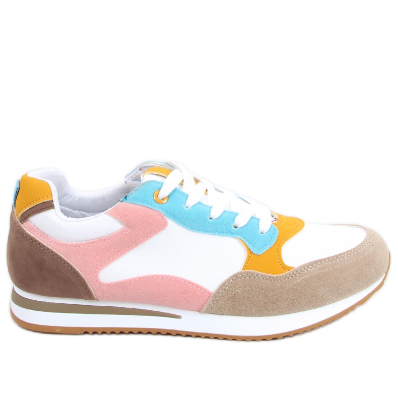 Deportivas mujer Pokki Caqui blanco rosado amarillo