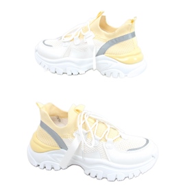 Deportiva calcetín amarilla Aditi blanco amarillo