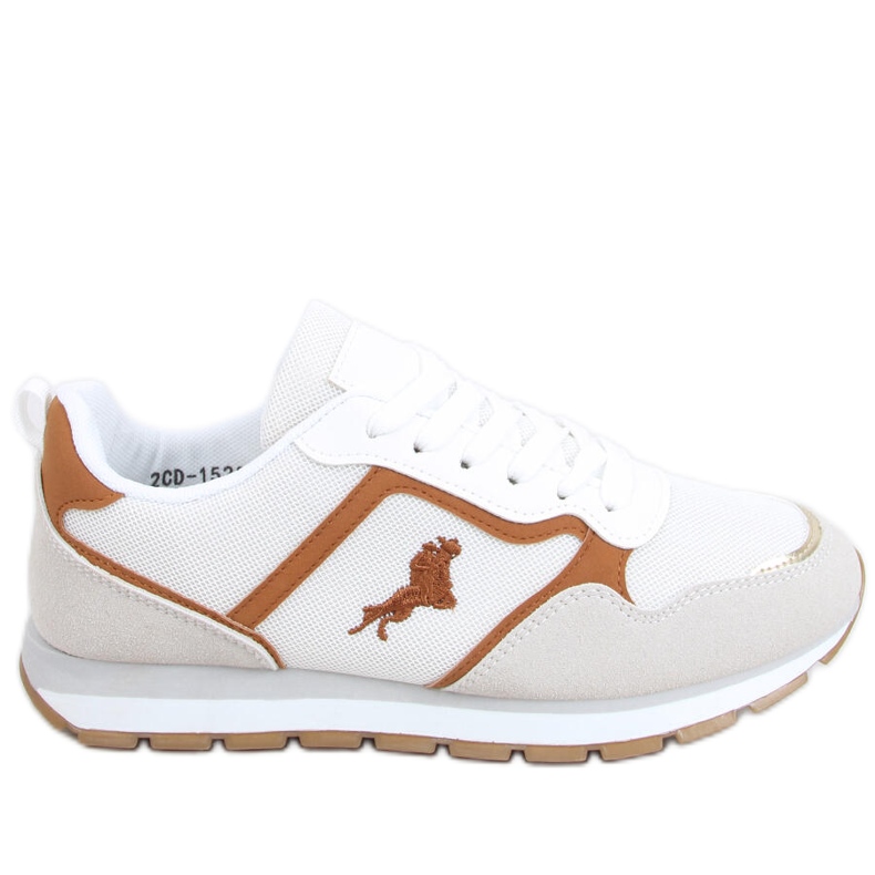 Zapatillas deportivas de mujer Furlo Camel beige blanco marrón