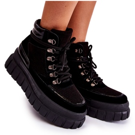 FB3 Botas de mujer de moda en la plataforma Black Magnific negro FB3 Botas de mujer de moda en la plataforma Black Magnific negro