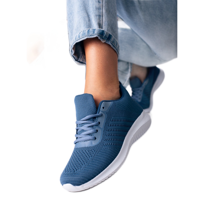 Deportivas con cordones Shelovet azul