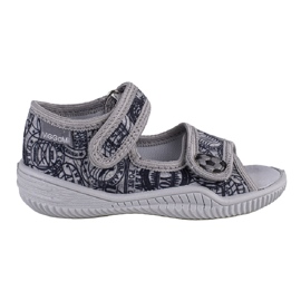 Pantuflas de niño Viggami Jaś sellos gris