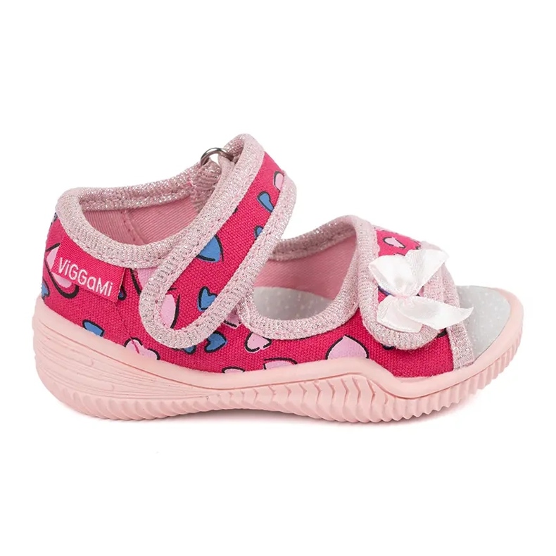 Zapatillas casa niña Viggami Ania corazones rosado
