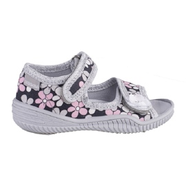 Zapatillas casa niña Viggami Emilka flores azul marino multicolor