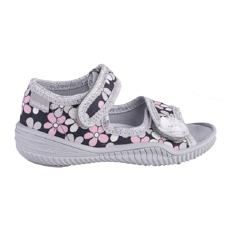 Zapatillas casa niña Viggami Emilka flores azul marino multicolor