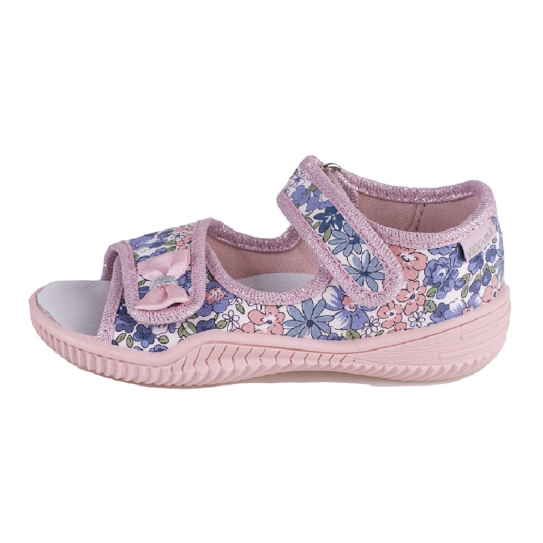 Zapatillas casa niña Viggami Marta flores azul rosado multicolor