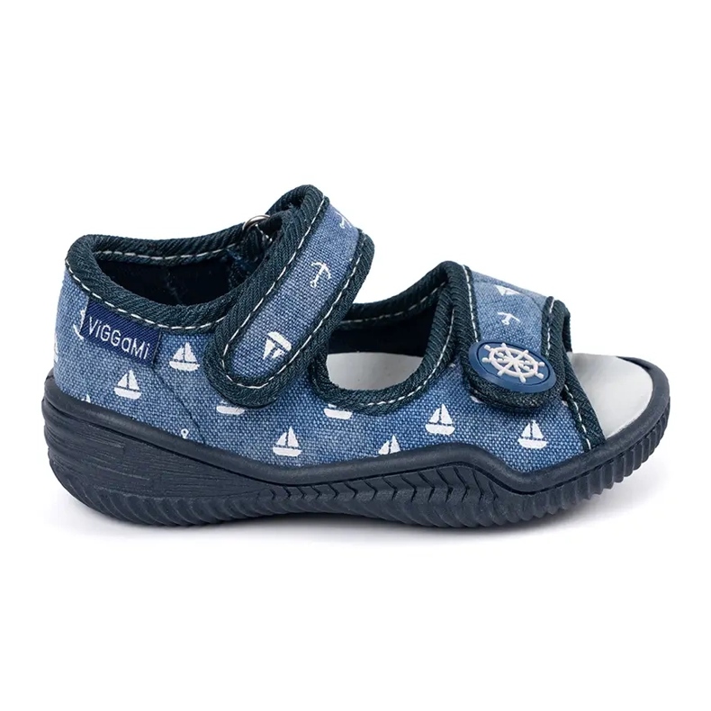 Pantuflas de niño Viggami Szymek adorno azul