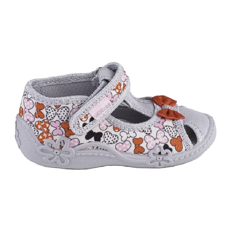 Zapatillas casa niñas Viggami Marysia lazos gris
