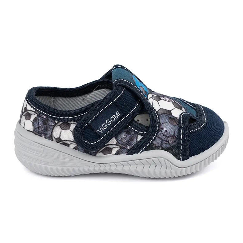 Pantuflas niño Viggami Adaś bolitas azul