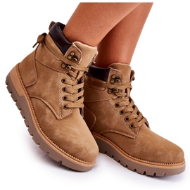 Botines De Cuero En La Plataforma Marrón Ressa
