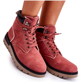 Botines De Cuero En La Plataforma Red Ressa rojo Botines De Cuero En La Plataforma Red Ressa rojo