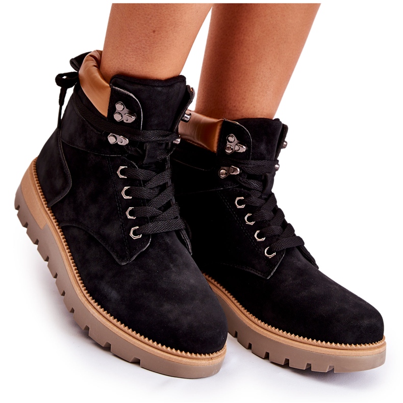 FB3 Botas De Cuero En La Plataforma Ressa Negra negro