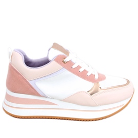 Deportivas cuña Bahar Rosa blanco rosado