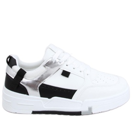 Zapatillas Cruz Negras blanco negro plata