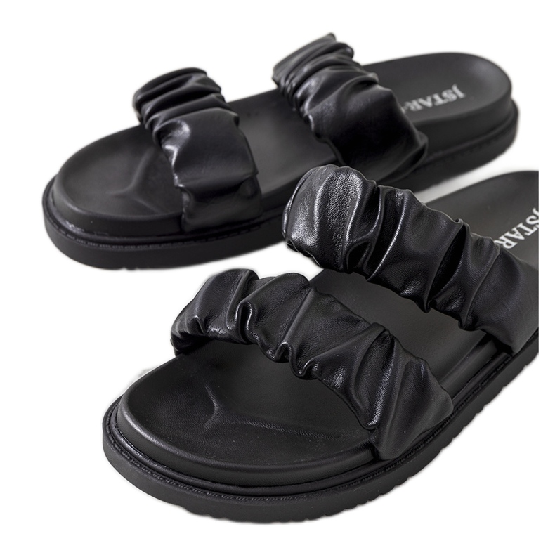 PA1 Babuchas negras de mujer de Buzaco negro PA1 Babuchas negras de mujer de Buzaco negro