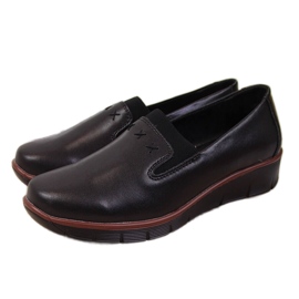Zapatos cómodos de mujer en piel negros Filippo