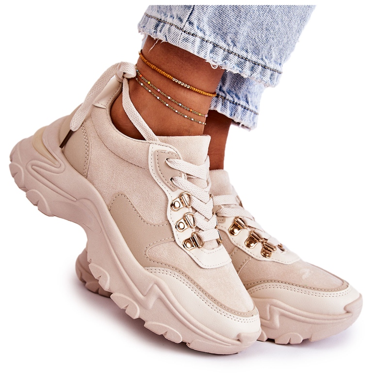 PG1 Deportivas Mujer Ante Deportivas Deportivas Beige Claro Britany