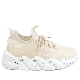 Deportiva calcetín Beige Indu