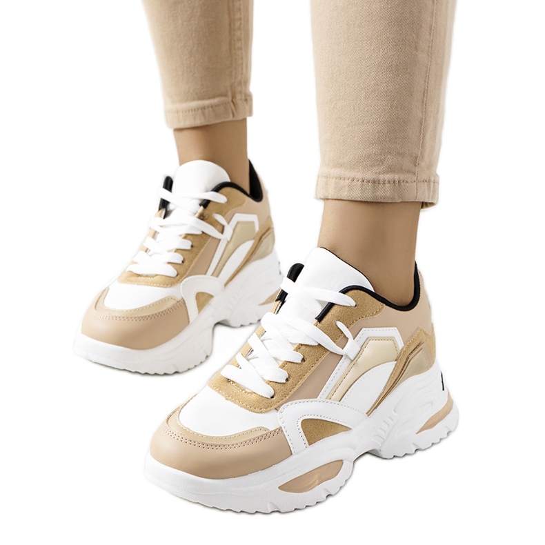 Zapatillas beige para mujer de Eshelby blanco