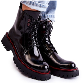 Botas Mujer Atadas Sherill Negro