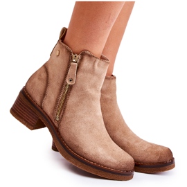Botas ante poste bajo Beige Laurisa
