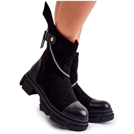 Seastar Botas De Mujer De Moda De Ante Con Cremallera Negro Kandell Seastar Botas De Mujer De Moda De Ante Con Cremallera Negro Kandell