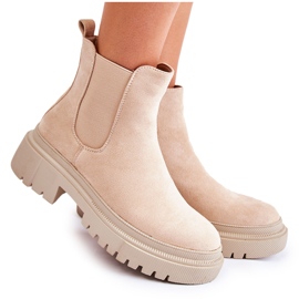 PS1 Botas sin cordones de ante beige Lorea