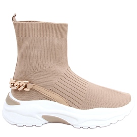 Botines estilo calcetín de Gina Khaki beige Botines estilo calcetín de Gina Khaki beige