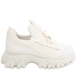Zapatillas deportivas de suela alta Huggy Beige