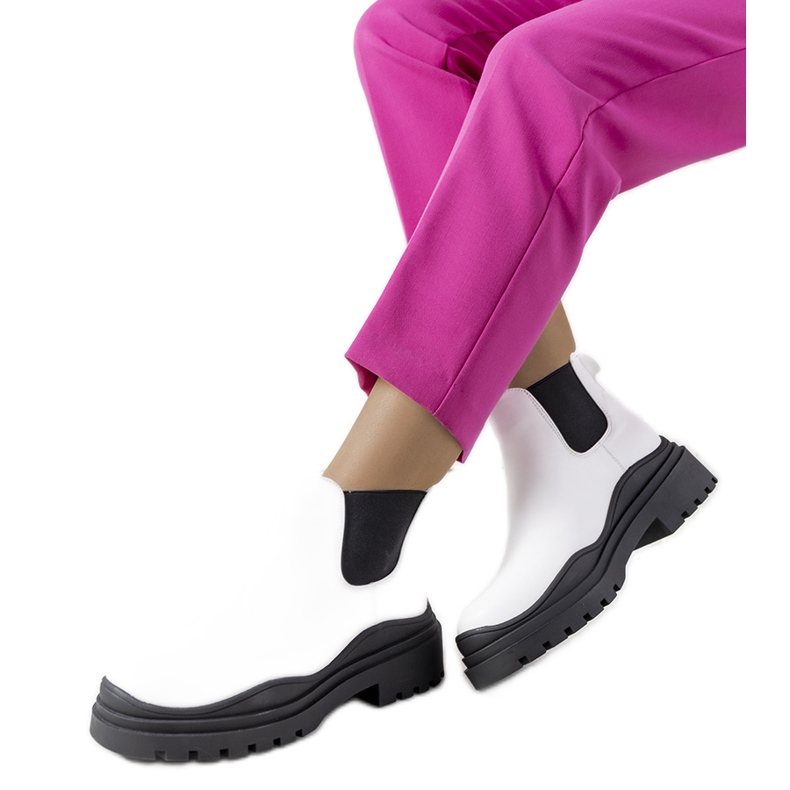 Botas blancas con suela Wekey alta blanco