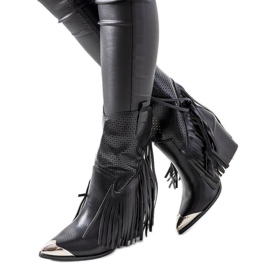 Botas cowboy negras de Wando negro