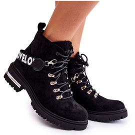 PS1 Botas Cálidas De Ante Con Cinturón Negro Aurelio