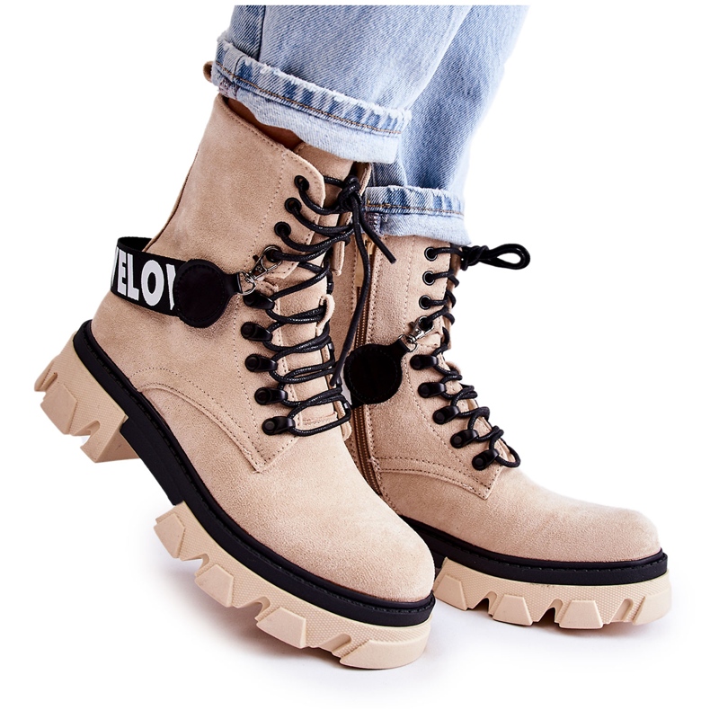 PS1 Botas Altas De Ante Con Calentamiento Beige Danity marrón PS1 Botas Altas De Ante Con Calentamiento Beige Danity marrón