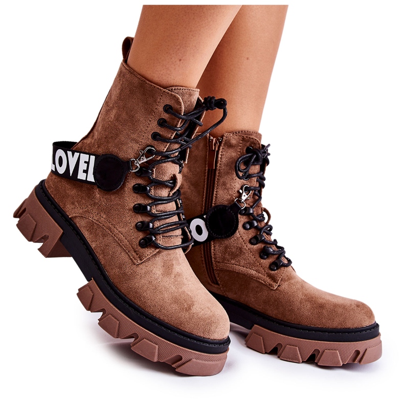 PS1 Botas Altas De Ante Con Calentamiento Marrón Danity PS1 Botas Altas De Ante Con Calentamiento Marrón Danity