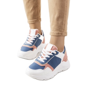 Deportivas de mujer Pottin azules blanco rosa