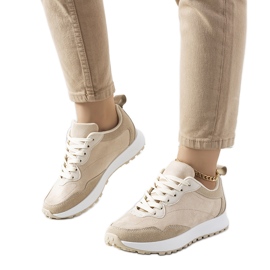 Deportivas beige para mujer Buoro