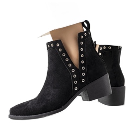 Botas negras con recortes de Tyas negro Botas negras con recortes de Tyas negro