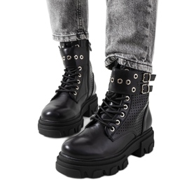 Botines negros con suela trapper de Rubeo