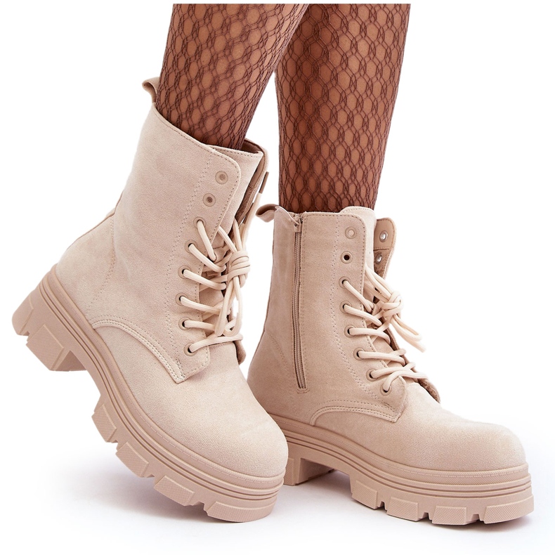 Botas Ante Cremallera Beige Marley Botas Ante Cremallera Beige Marley