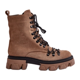 Botas Cálidas Ante Atadas Pierro Marrón