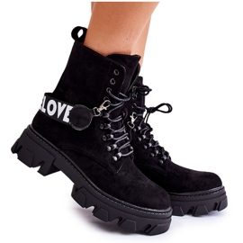 Botas Altas De Ante Con Calentamiento Black Danity negro