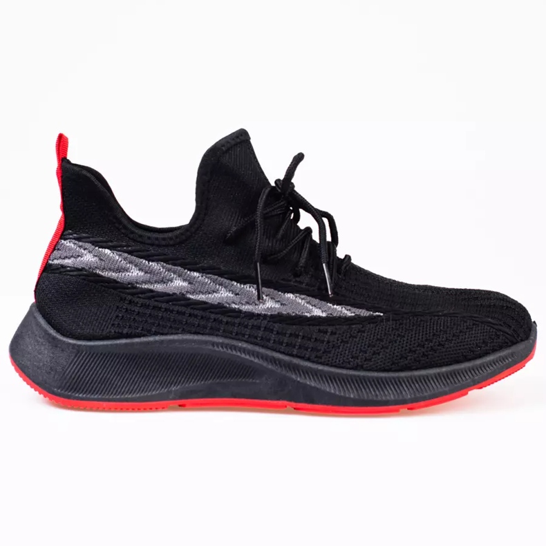 SHELOVET Zapatillas fitness negras hombre negro rojo